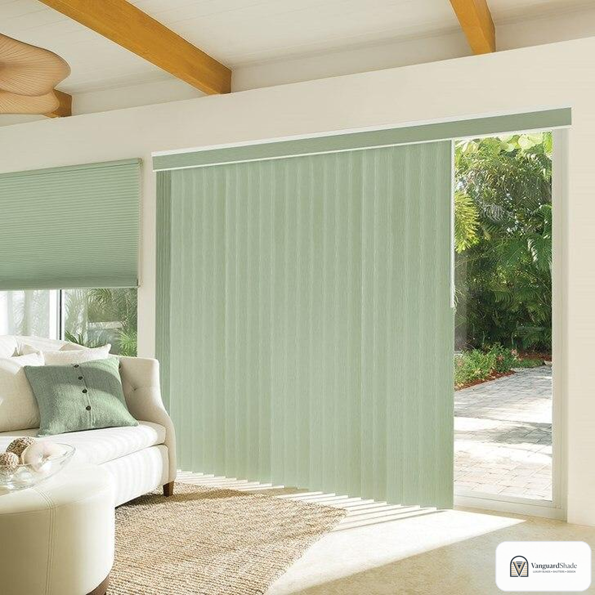 Vanguard Shade 3.5 in. Fabric Vertical Blind, Custom Cut Width - alternate view