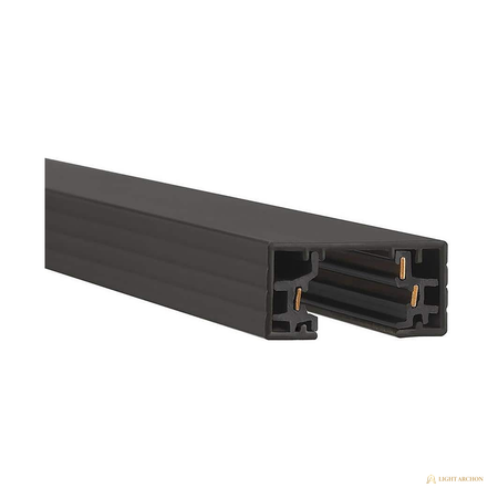 Light Archon Traverse 8 ft. Single Circuit H-Type Track Section with Endcaps, Black - angle view