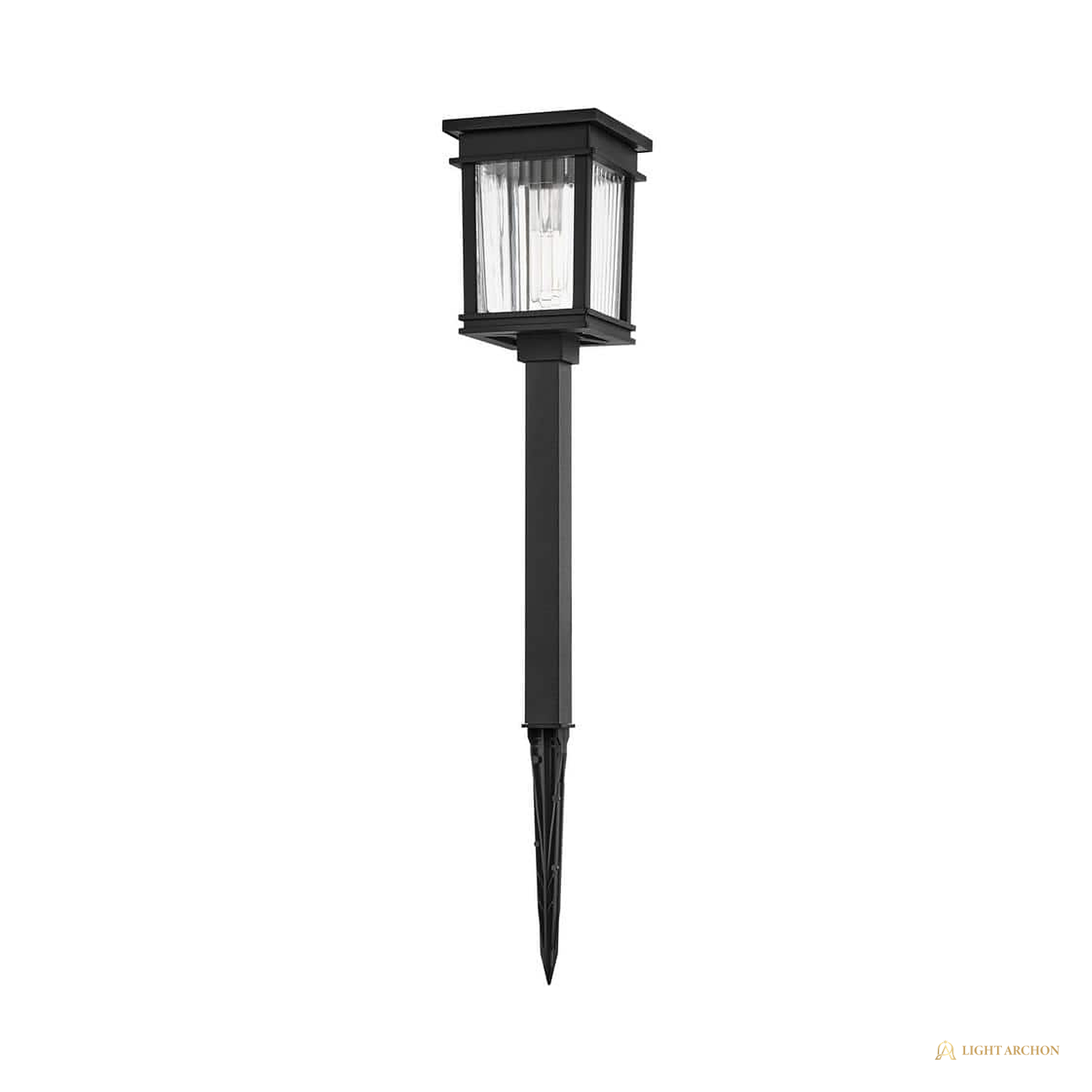 Light Archon Wayfare Solar LED Path Light with High-Low Output and Dual White, Black - angle view