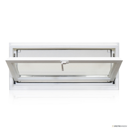 Spectre Window 31.75 in. x 13.75 in. Tilting Vinyl Basement Hopper Window - alternate view