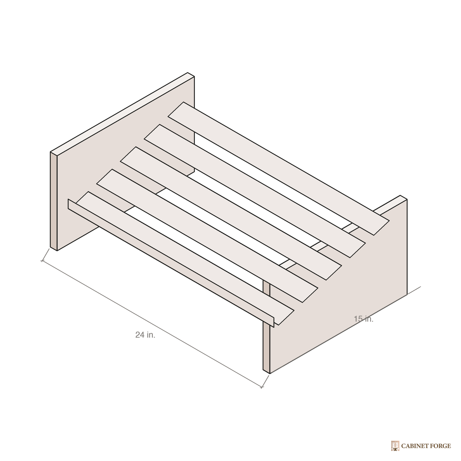 Cabinet Forge Closet Rods and Shoe Racks - alternate view