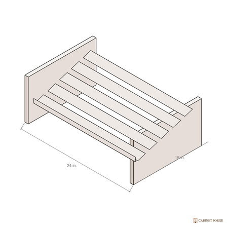 Cabinet Forge Closet Rods and Shoe Racks - alternate view