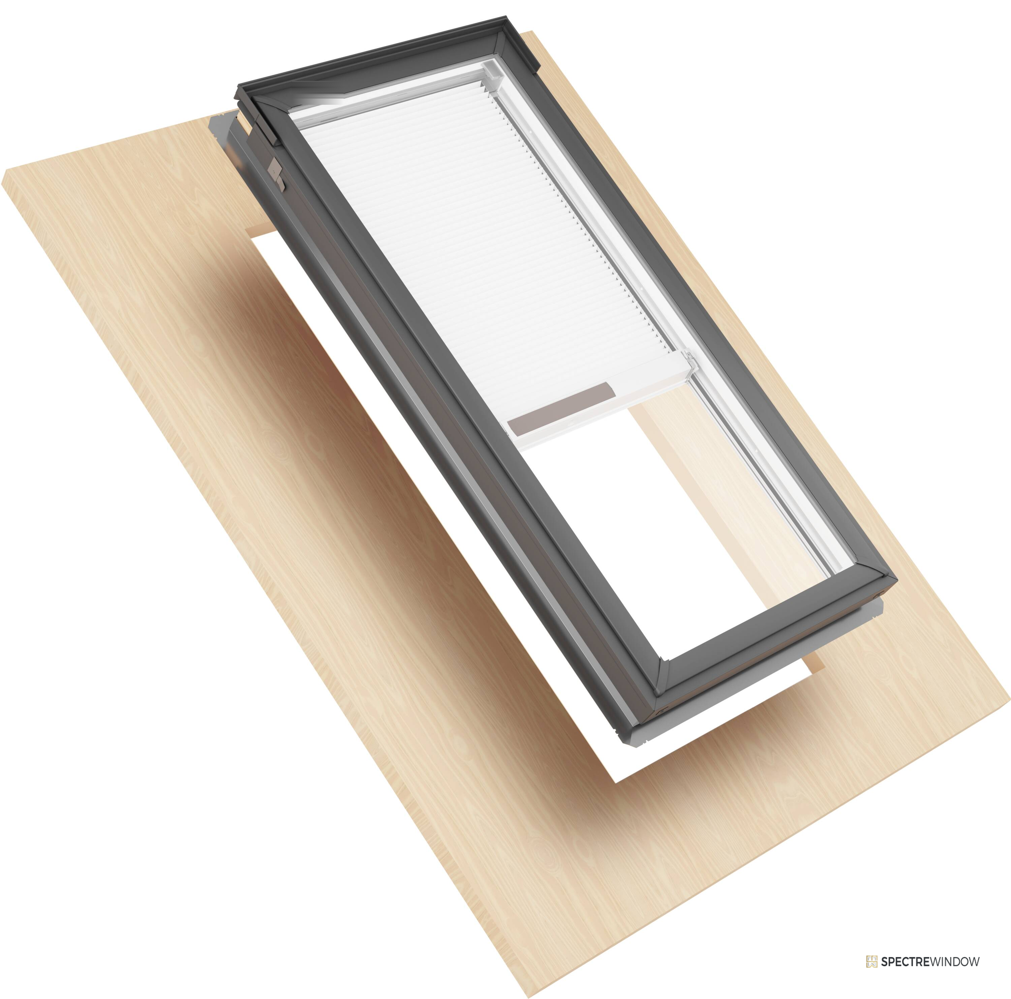 Spectre Window 21 in. x 45.75 in. Fixed Deck Mount Skylight with Laminated Low-E Glass and Solar Shade - alternate view