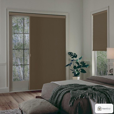 Vanguard Shade Vertical Cellular Shade, Blackout, Cordless Track, Custom Cut - alternate view