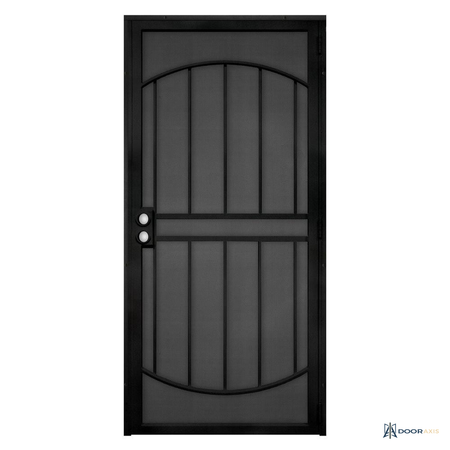 Door Axis 36 in x 80 in Steel Surface Mount Security Screen Door with Expanded Metal Screen - angle view