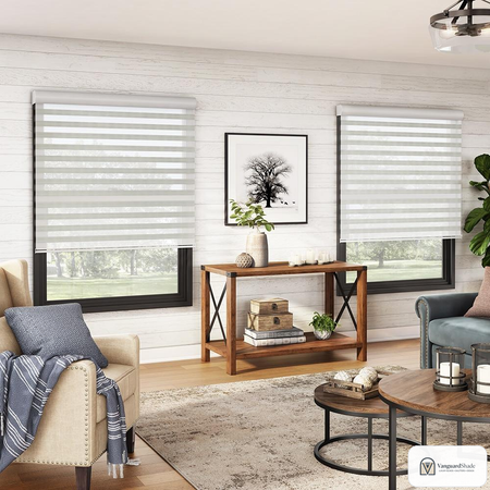 Vanguard Shade Zebra Dual Layer Shade, Cordless, Custom Cut - alternate view