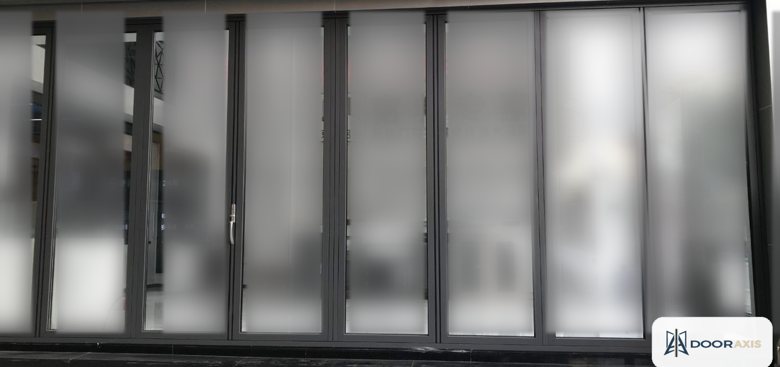 Door Axis 68 Series Aluminum Bi-Fold Patio Door System, Insulated Glass - angle view