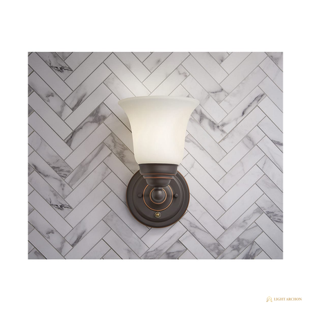 Light Archon Marlowe 1-Light Wall Sconce with Integrated Switch - angle view