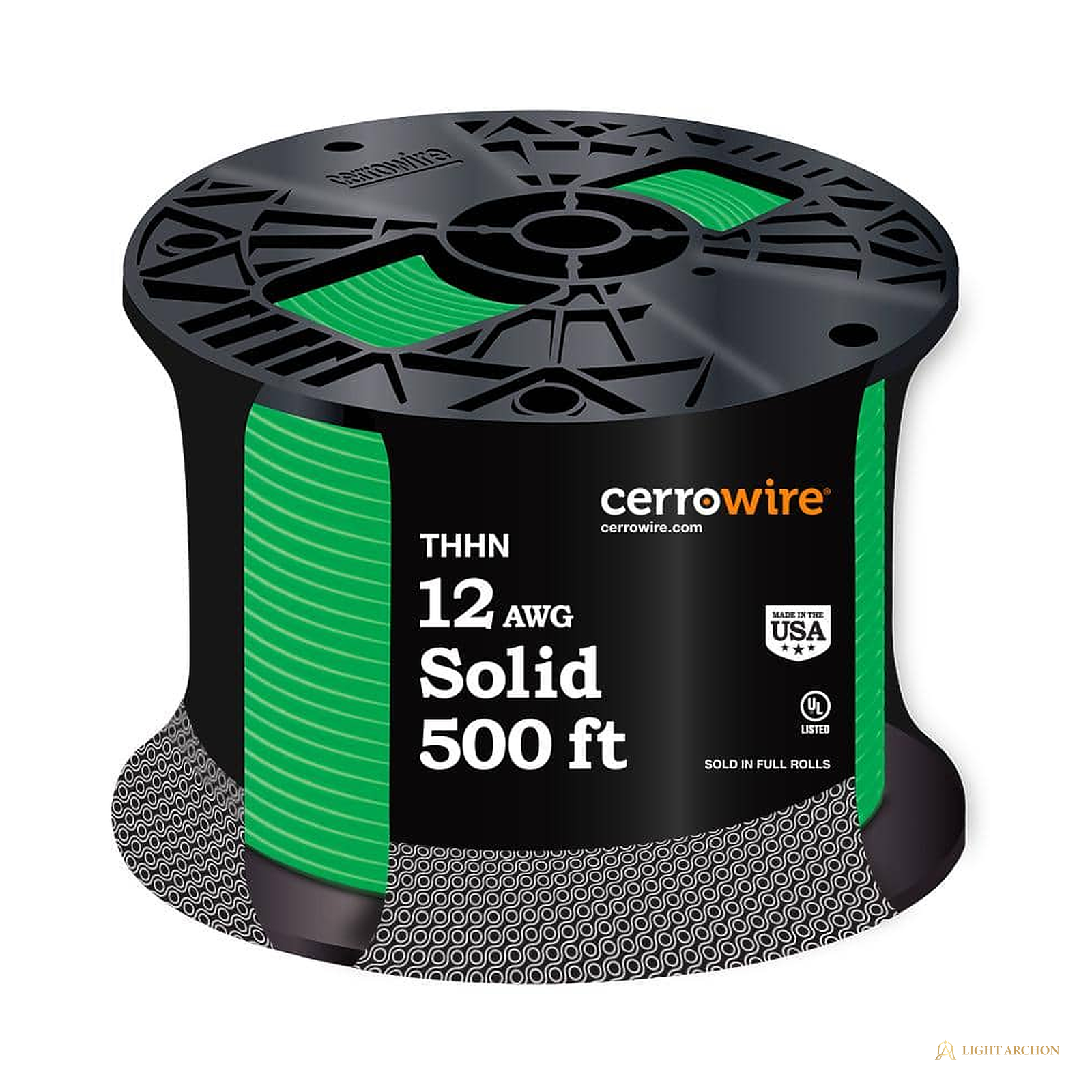 Light Archon SolidCore 12 AWG Solid Copper THHN Wire - angle view