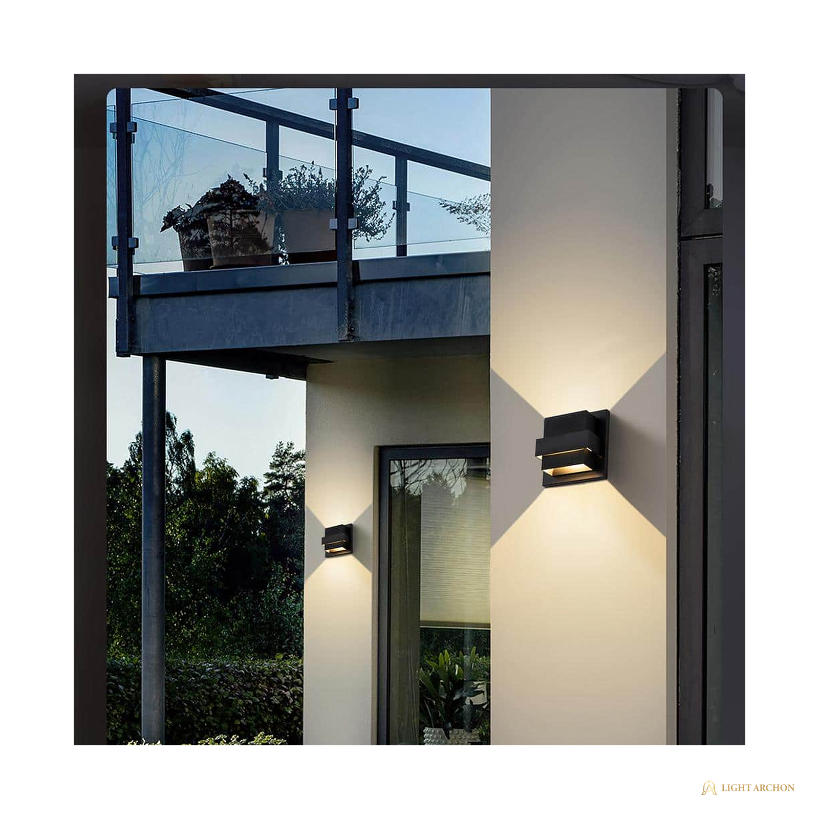 Light Archon Bastion 7 in. LED Up-Down Wall Light - angle view