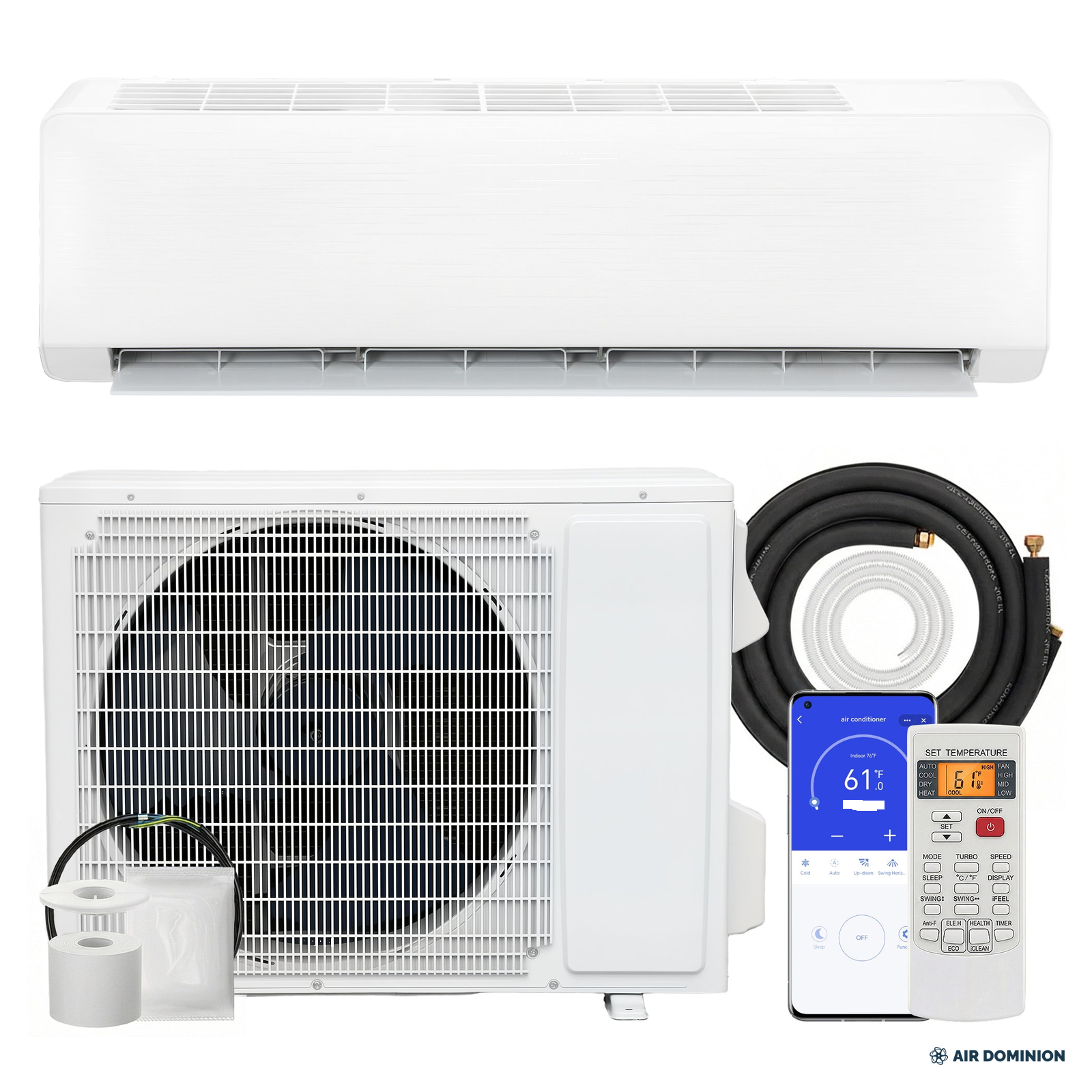 Air Dominion 24,000 BTU 21 SEER2 Single Zone Cold Climate Wall-Mounted Mini Split Heat Pump System - alternate view