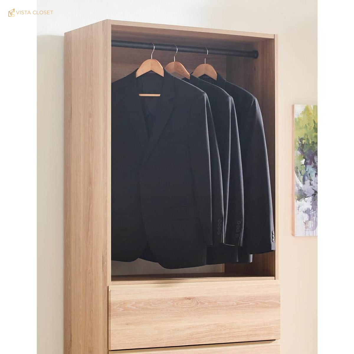 Vista Closet 32 in. W Oak Freestanding Modular Closet Tower System - alternate view