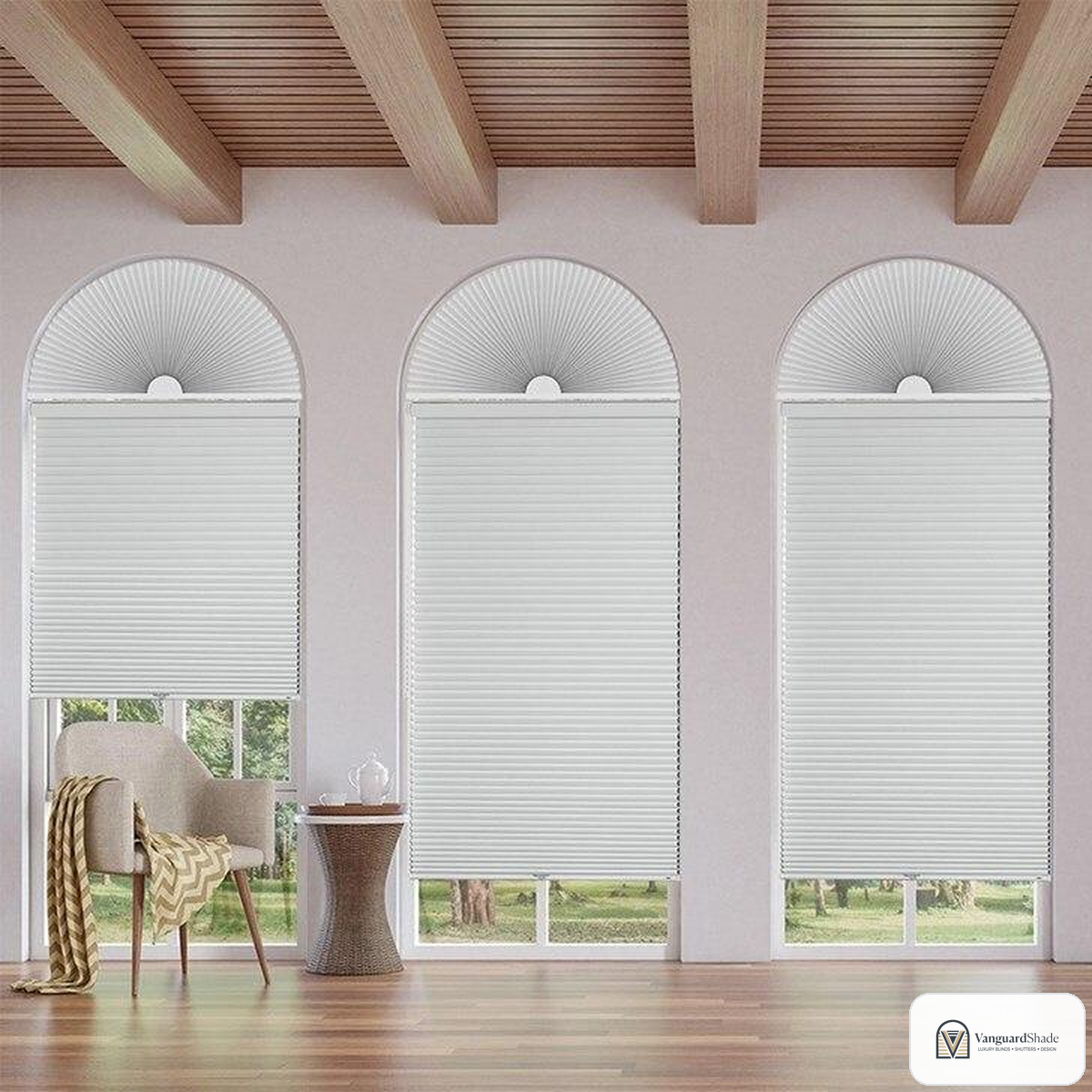 Vanguard Shade Cellular Arch Shade, Fixed, Custom - alternate view
