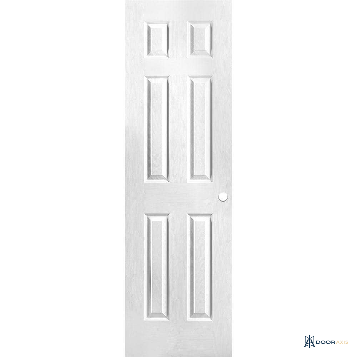 Door Axis 30 in x 80 in 6-Panel Textured Hollow Core Composite Interior Door Slab - angle view