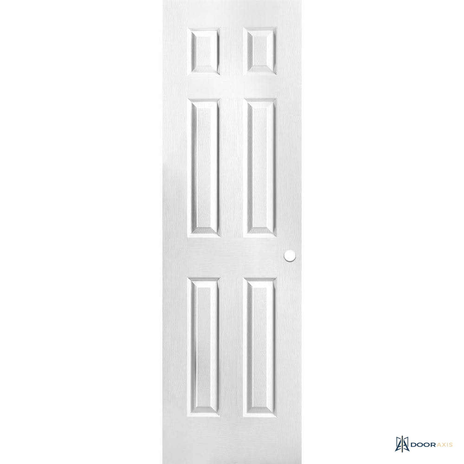 Door Axis 30 in x 80 in 6-Panel Textured Hollow Core Composite Interior Door Slab - angle view