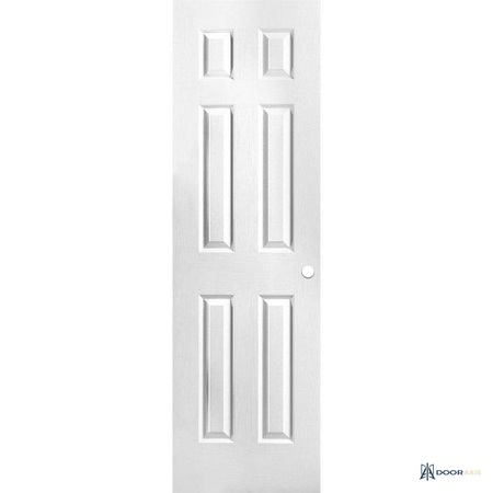 Door Axis 30 in x 80 in 6-Panel Textured Hollow Core Composite Interior Door Slab - angle view