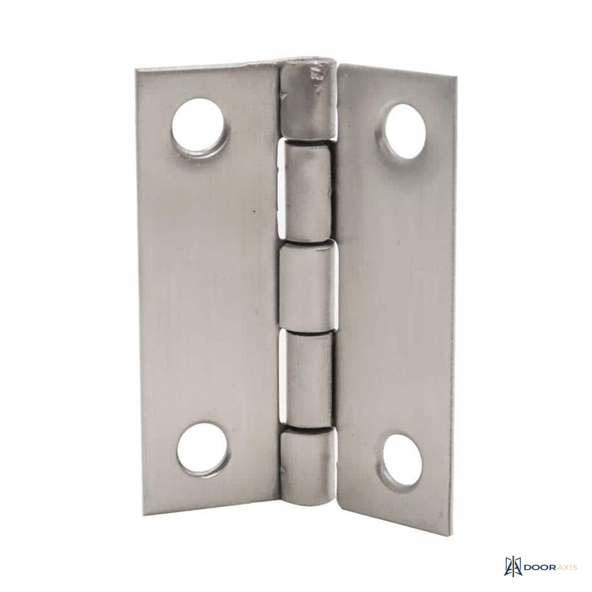 Door Axis 2 in Narrow Butt Hinge, Non-Removable Pin, Stainless Steel, 2-Pack - angle view