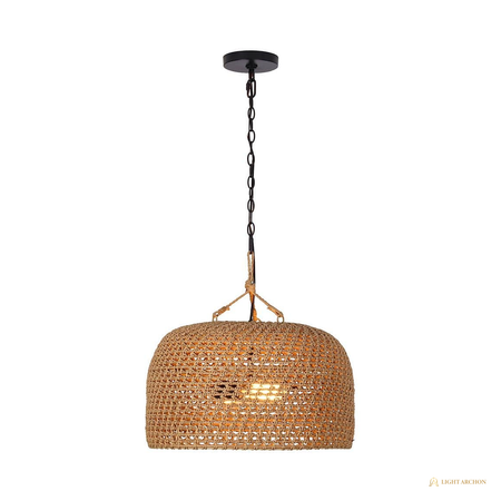 Light Archon Palmera 18 in. 2-Light Woven Dome Pendant - angle view