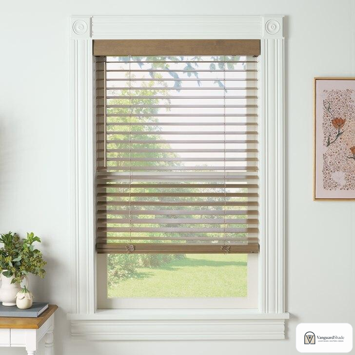 Vanguard Shade 2.5 in. Premium Wood Blind, Cordless, Custom Cut Width - alternate view