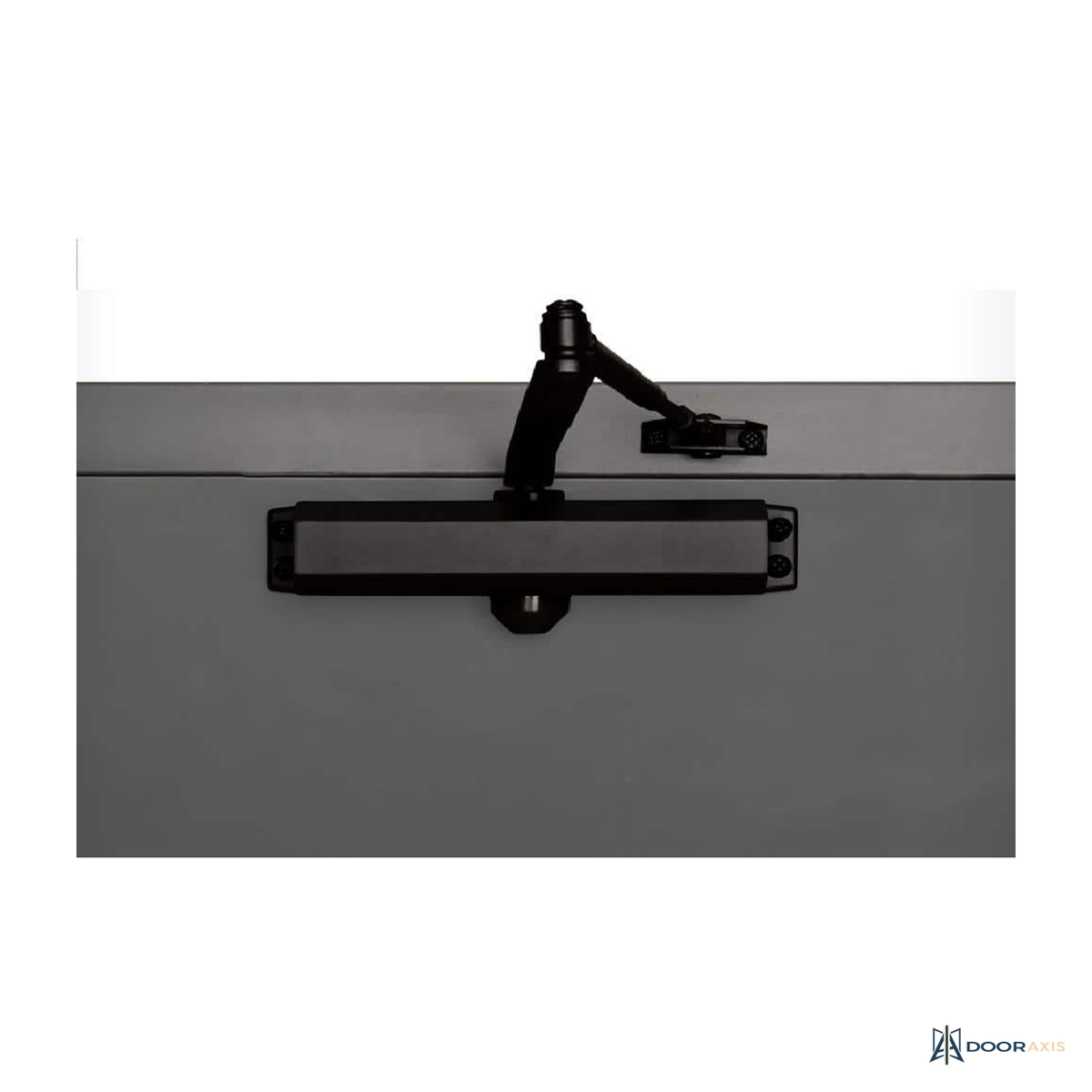 Door Axis Medium Duty Commercial Door Closer, Size 3, Matte Black - angle view