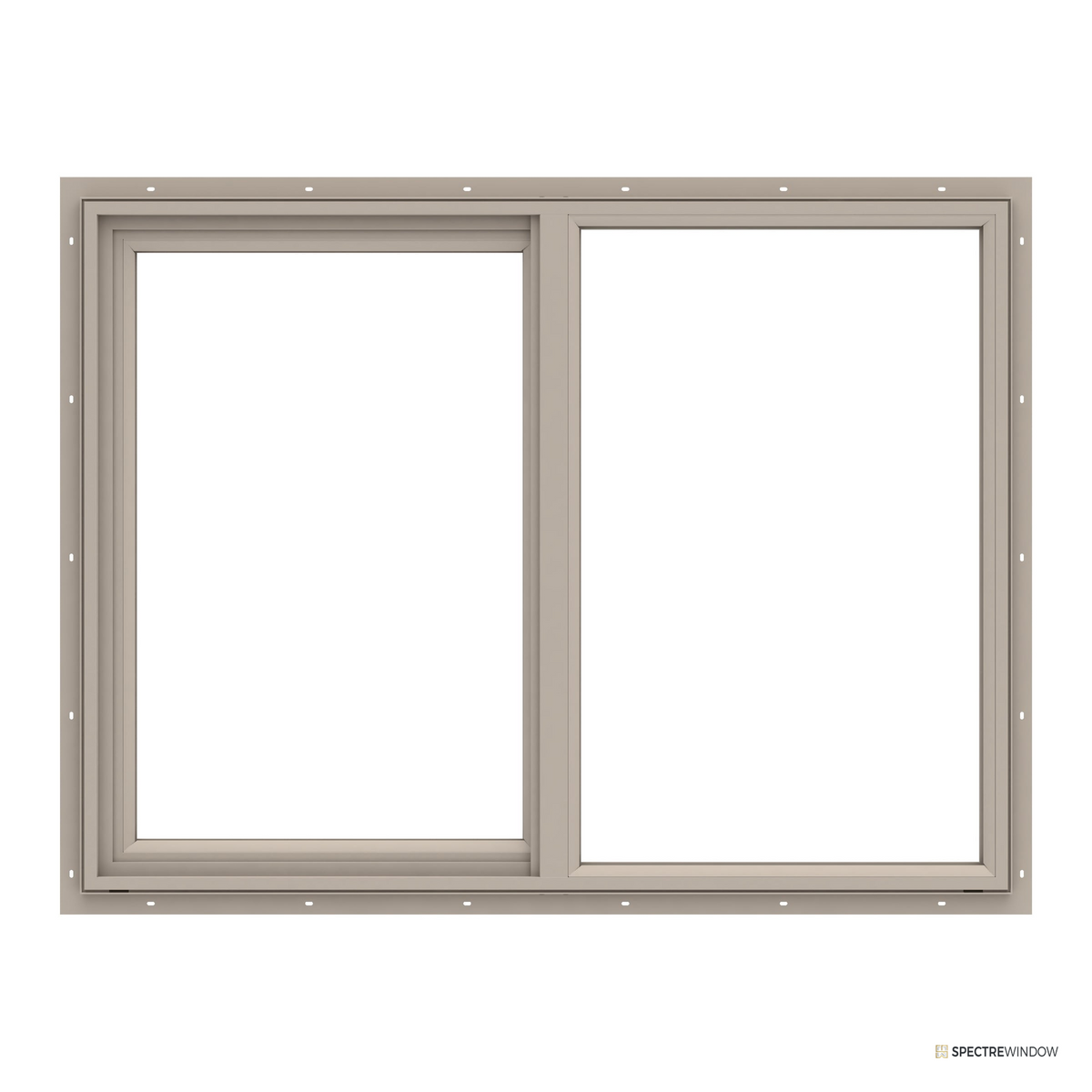 Spectre Window 71.5 in. x 47.5 in. Vinyl Sliding Window with Half Screen - alternate view