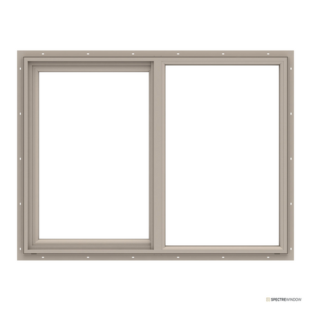 Spectre Window 71.5 in. x 47.5 in. Vinyl Sliding Window with Half Screen - alternate view