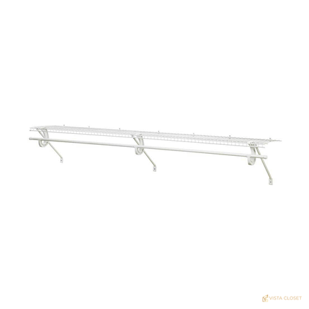 Vista Closet 72 in. x 16 in. White Ventilated Wire Closet Shelf - alternate view