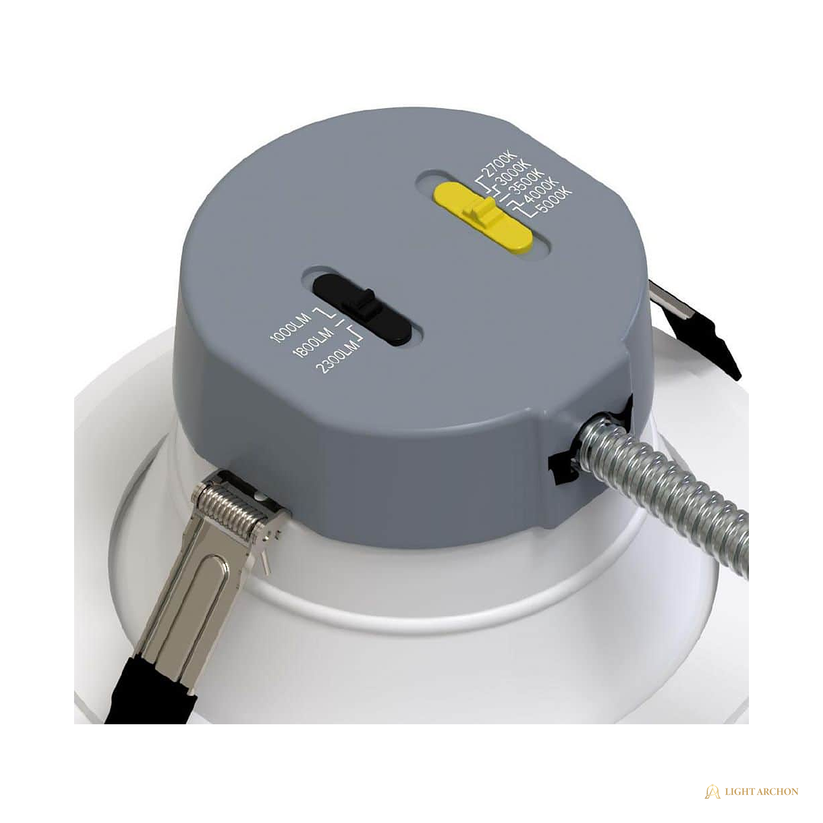 Light Archon Kestrel 6 in. Commercial LED Downlight, Selectable Lumens and CCT, 120-277V - angle view