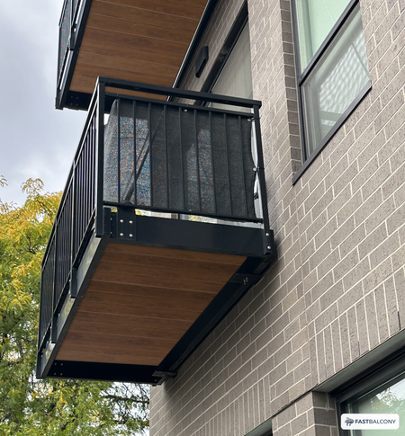 Fast Balcony Waterproof Aluminum Deck Balcony System - angle view