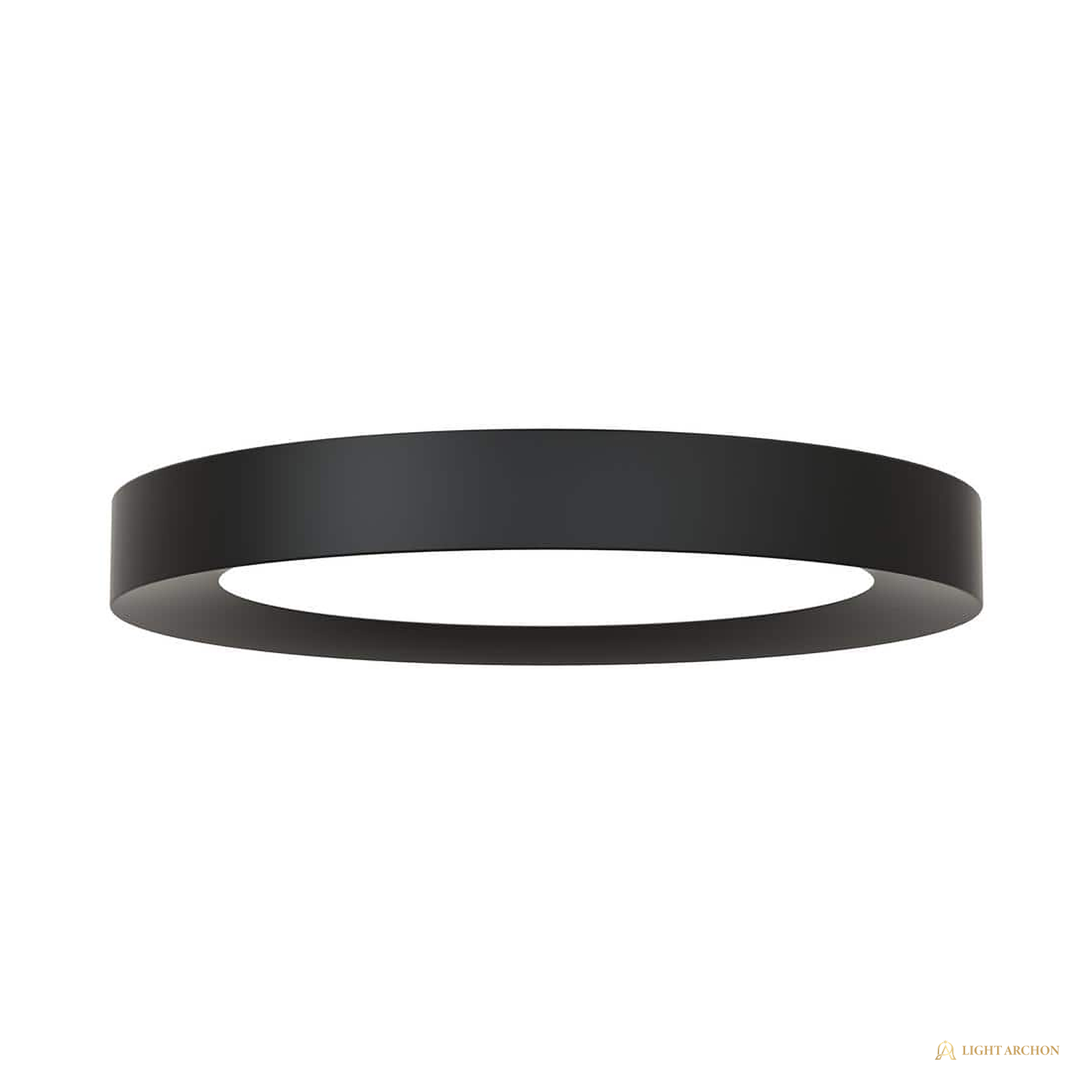 Light Archon Orbis 15 in. Selectable CCT LED Flush Mount, Matte Black - angle view