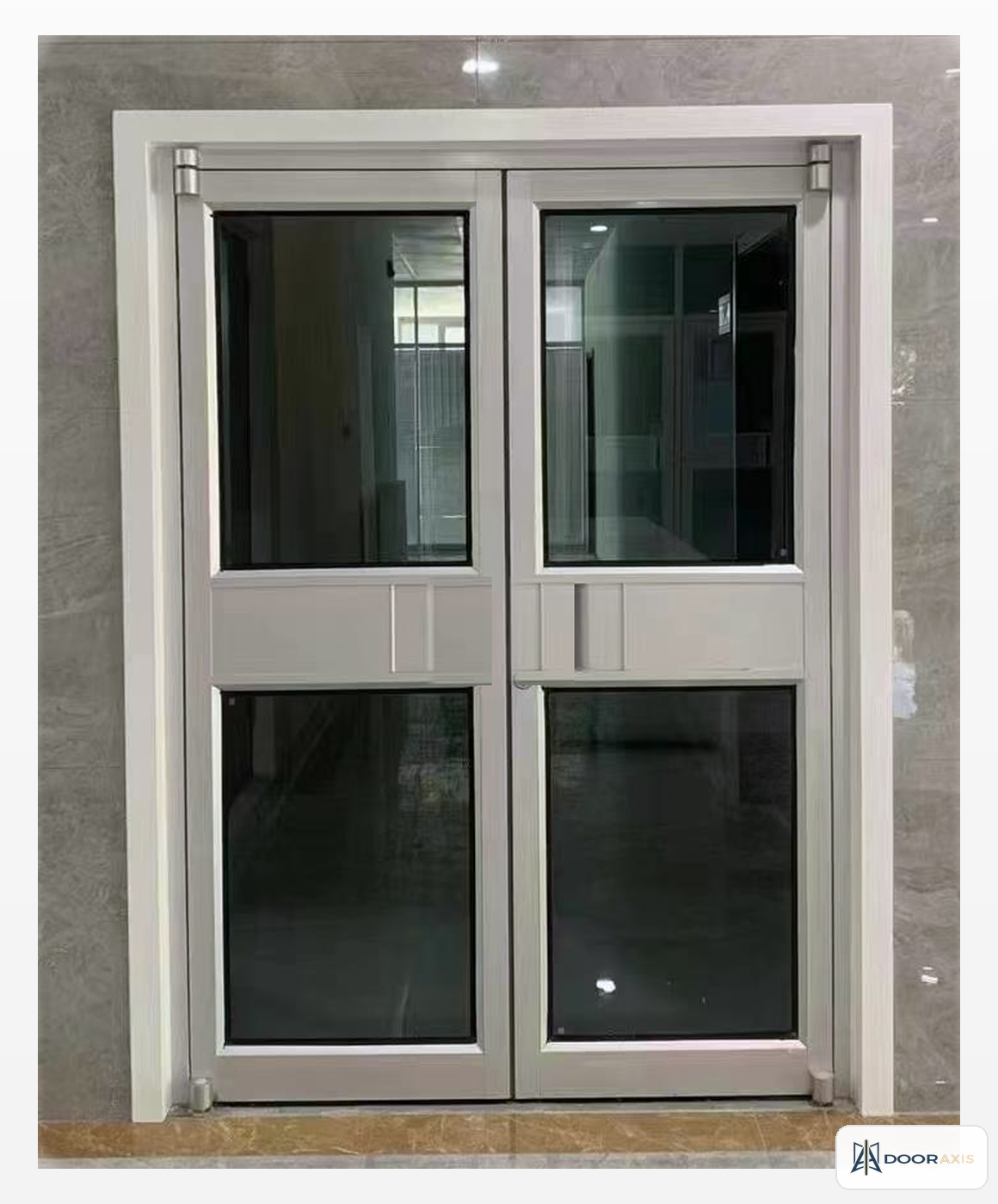 Door Axis 100 Series Commercial Glass Entry Door with Floor Closer - angle view