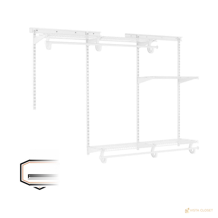 Vista Closet 5 ft to 8 ft Heavy-Duty Adjustable Steel Closet Kit - alternate view