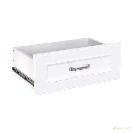 Vista Closet 17 in. W White Trimmed Wood Closet Tower with Drawer Options - alternate view