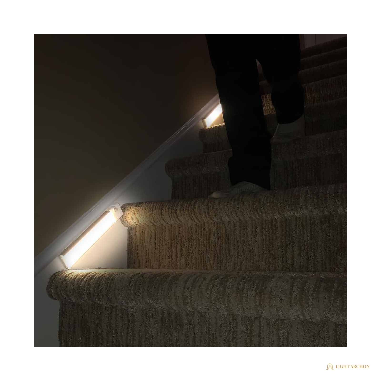 Light Archon Lucent Rechargeable LED Under Cabinet Light Set with Charging Base and Remote, 2-Pack - angle view