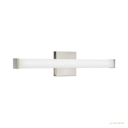 Light Archon Quanta 24 in. Selectable CCT Integrated LED Linear Vanity Light, Brushed Nickel - angle view