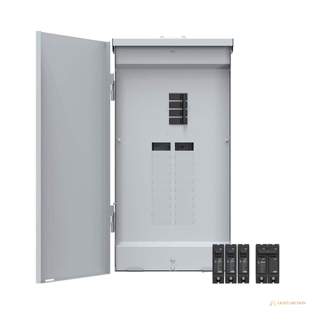 Light Archon Rampart 200A Plug-On Neutral Load Center - angle view