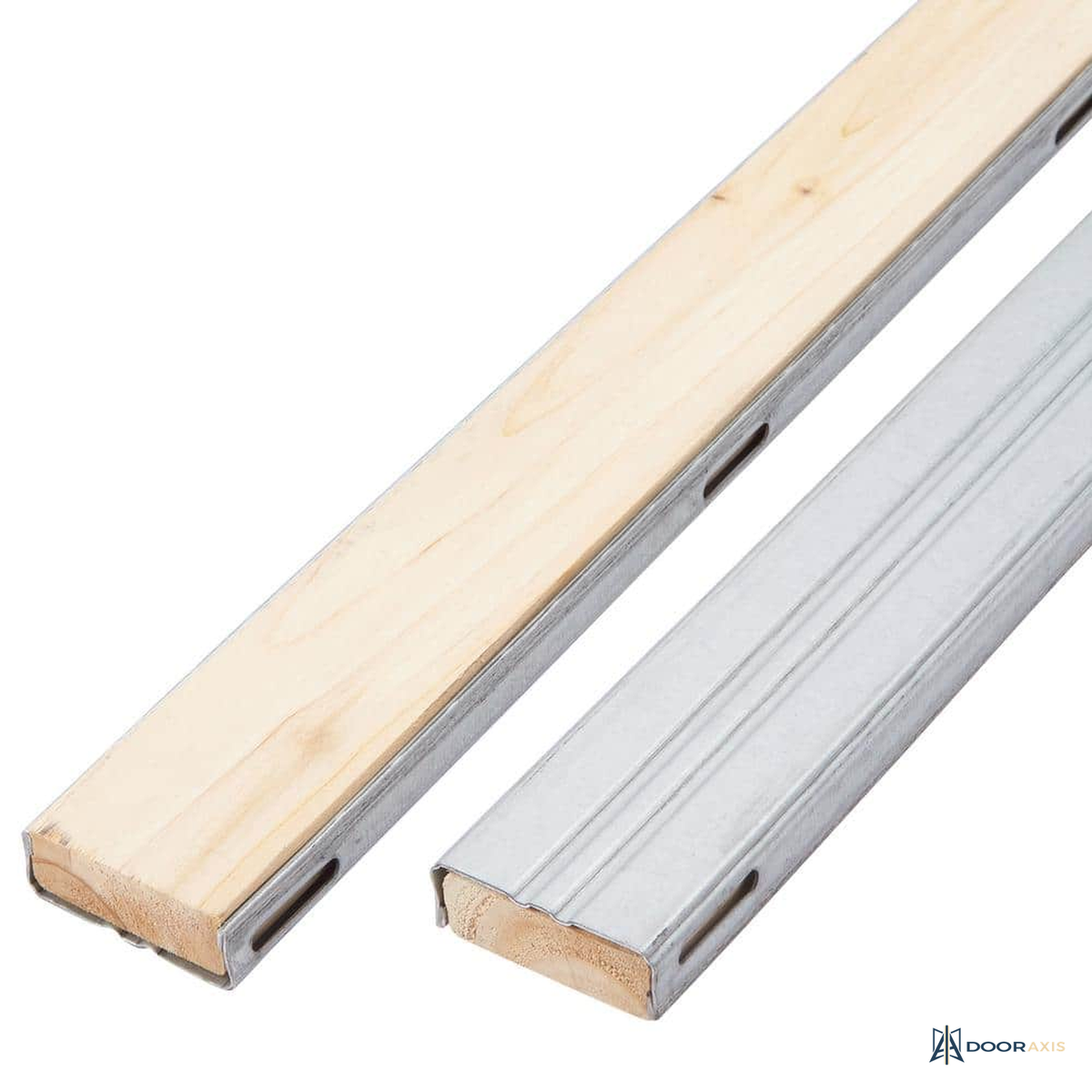 Door Axis 36 in Steel Pocket Door Frame Set with Aluminum Track - angle view