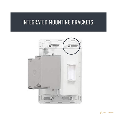 Light Archon MediaFrame Recessed TV Power and Low-Voltage Box - angle view