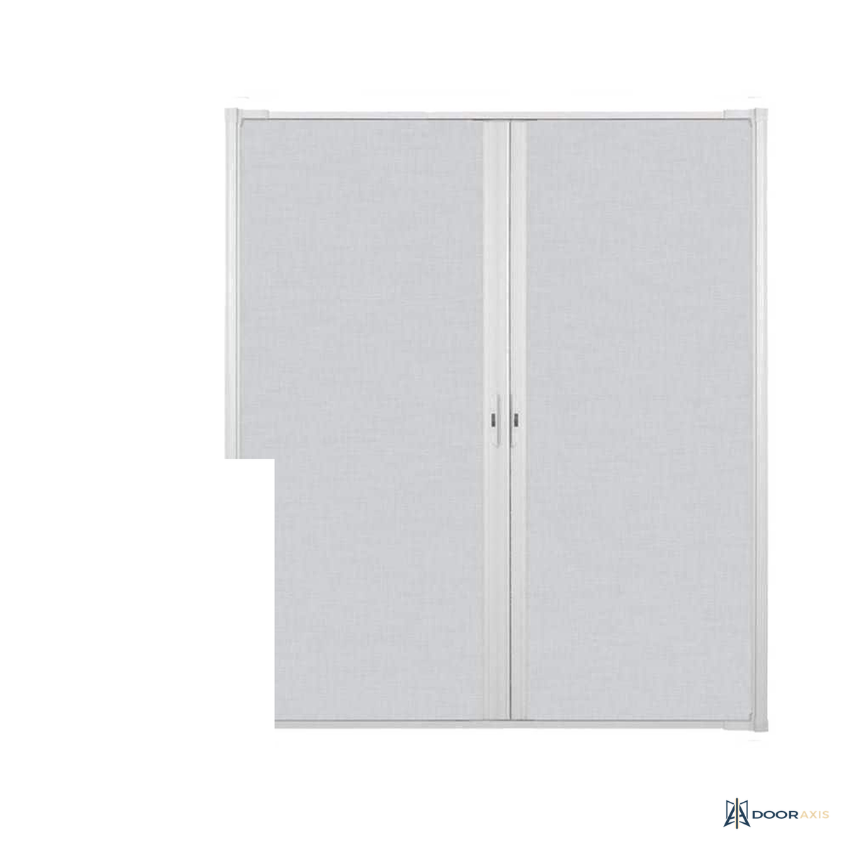 Door Axis 36 in x 80 in Aluminum Retractable Entry Screen Door, Universal Handed - angle view