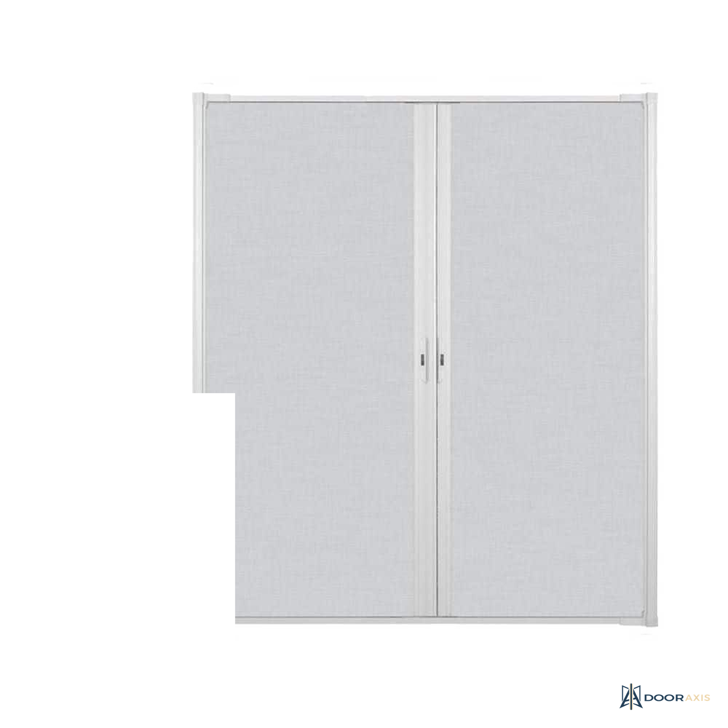 Door Axis 36 in x 80 in Aluminum Retractable Entry Screen Door, Universal Handed - angle view