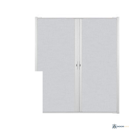 Door Axis 36 in x 80 in Aluminum Retractable Entry Screen Door, Universal Handed - angle view
