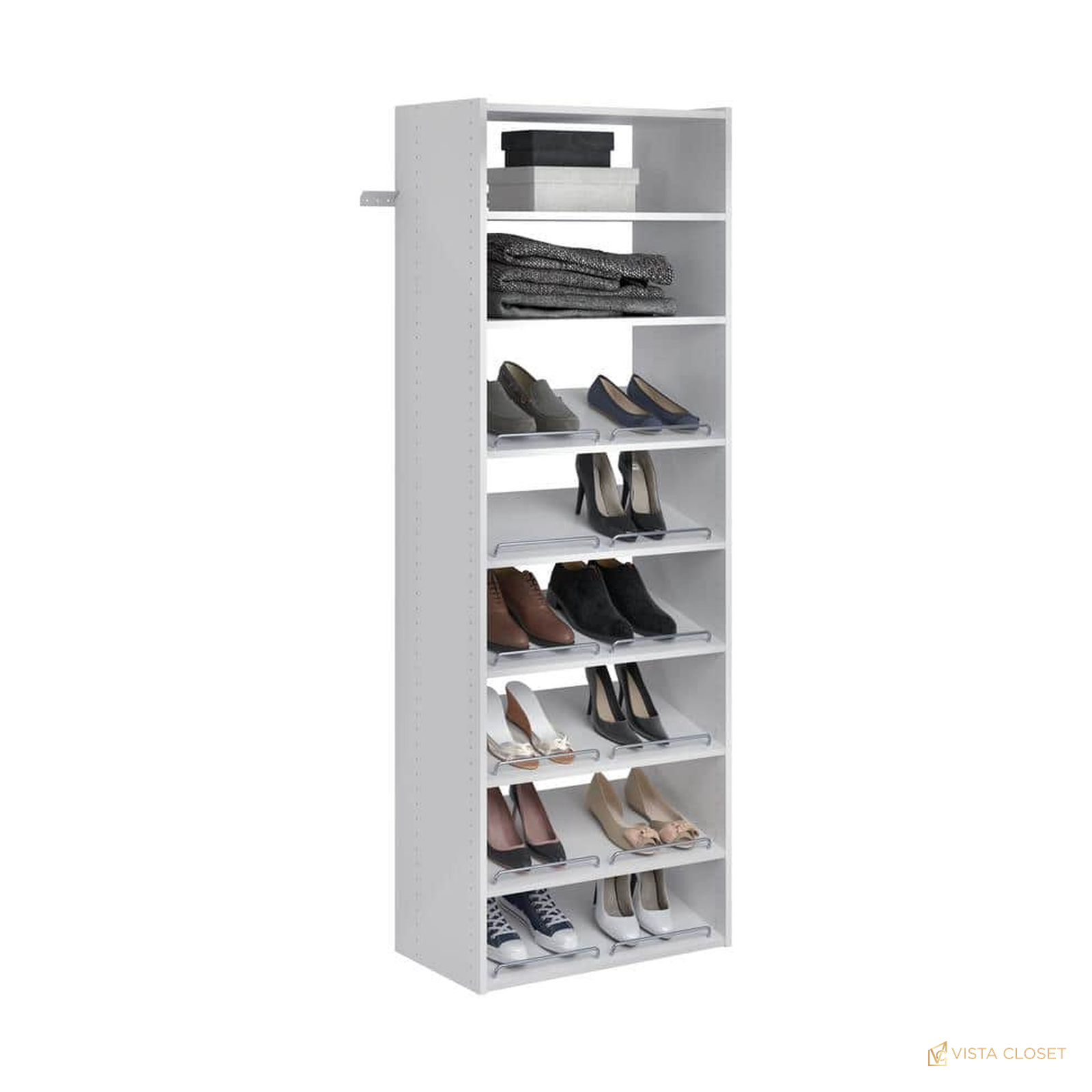 Vista Closet 25 in. W Classic White Wood Closet Tower with 3 Drawers - alternate view