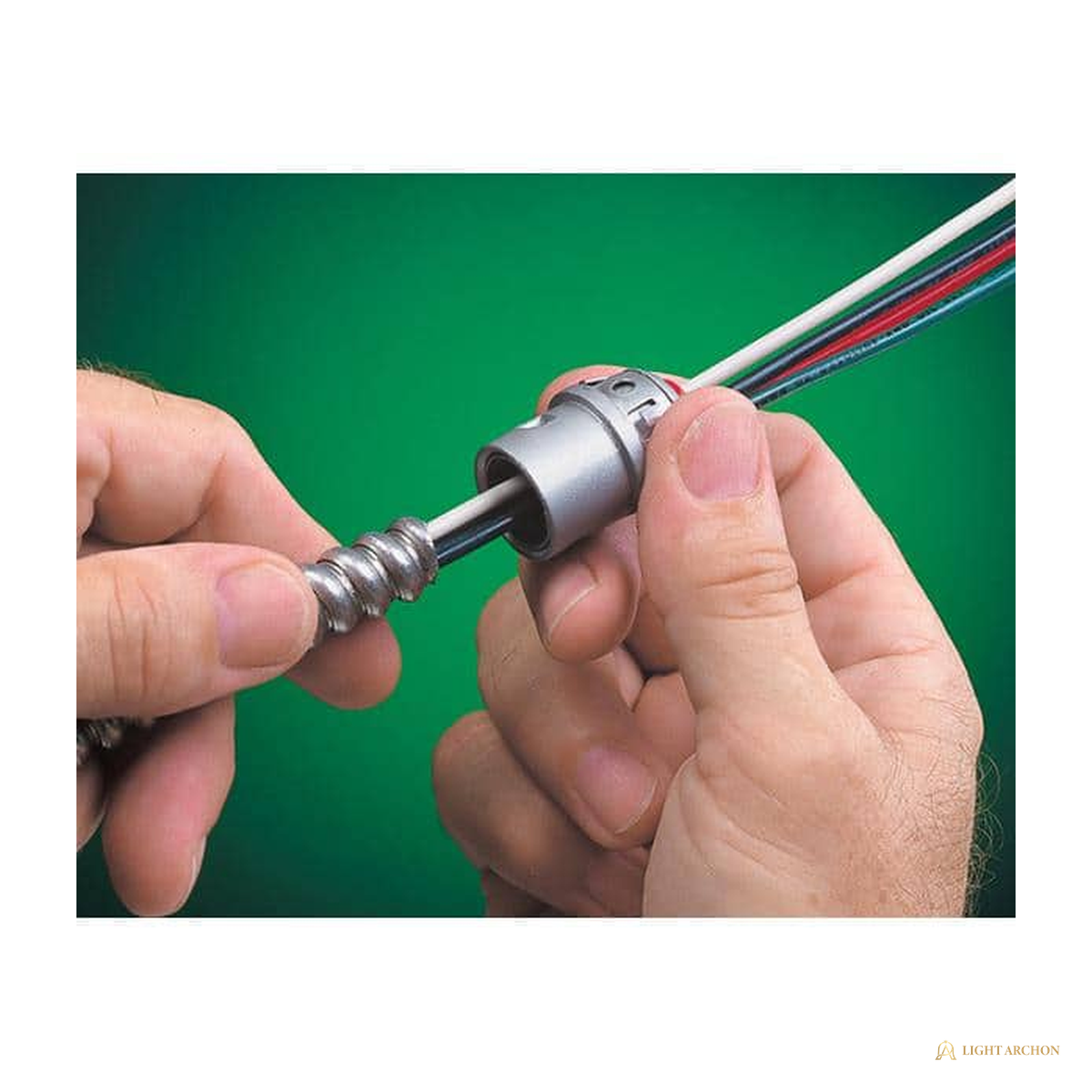 Light Archon LatchPoint 3/8 in. Snap-In Cable Connectors, 5-Pack - angle view
