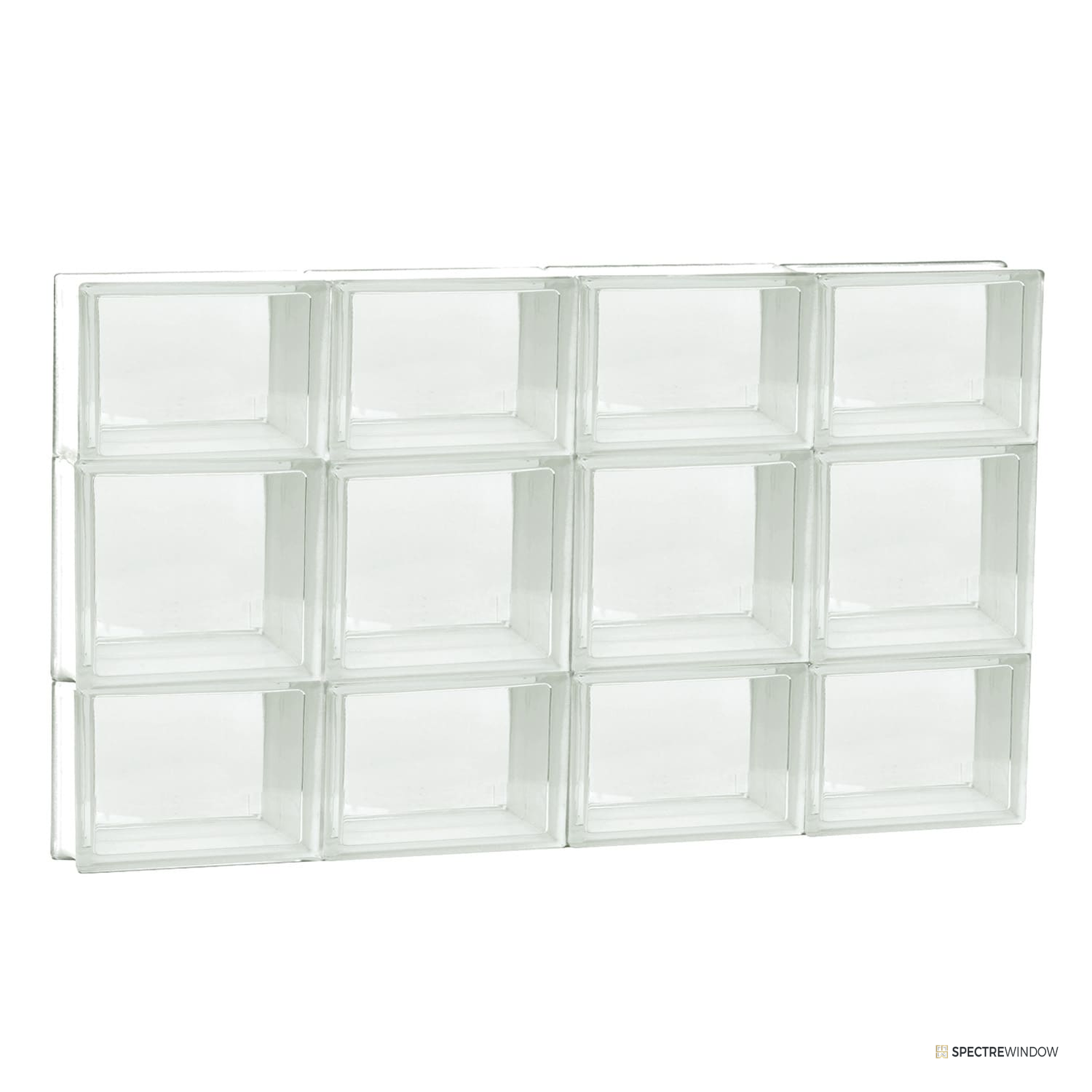 Spectre Window 31 in. x 23.25 in. Frameless Glass Block Replacement Window, Privacy Patterns - alternate view