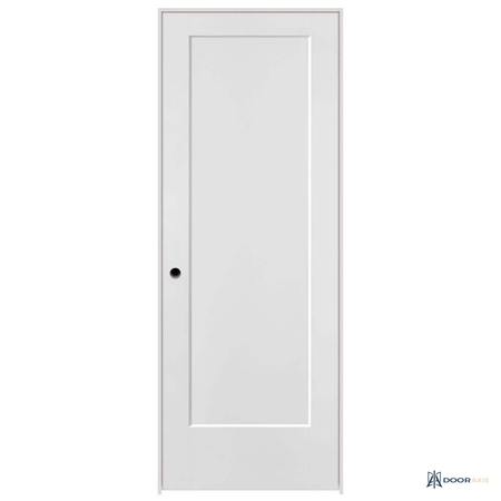 Door Axis 28 in x 80 in 1-Panel Shaker Solid Core Composite Prehung Interior Door, Primed White - angle view