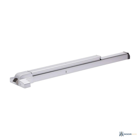 Door Axis Grade 1 Rim Surface Exit Device, 36 in, Aluminum - angle view