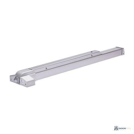 Door Axis Grade 2 Surface Vertical Rod Exit Device, 36 in, Aluminum - angle view