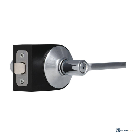 Door Axis Polished Chrome Bed and Bath Privacy Door Lever, Contemporary - angle view
