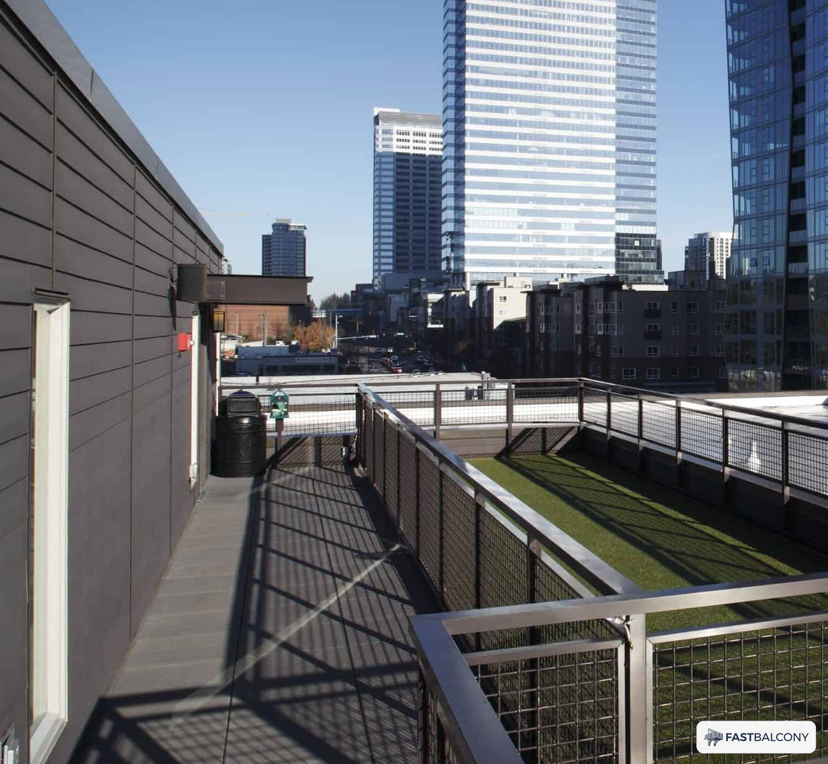 Fast Balcony Perforated Mesh Balcony Railing Panel System - angle view