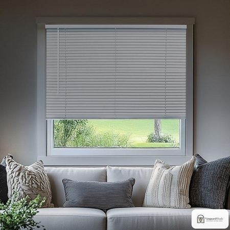Vanguard Shade 1 in. Cordless Room Darkening Vinyl Mini Blind, Stock Sizes - alternate view